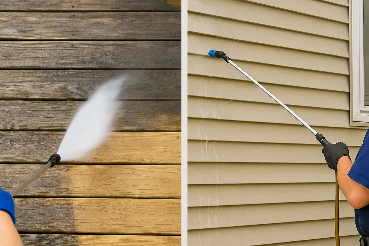 Pressure Washing vs. Regular Washing: What’s the Difference?